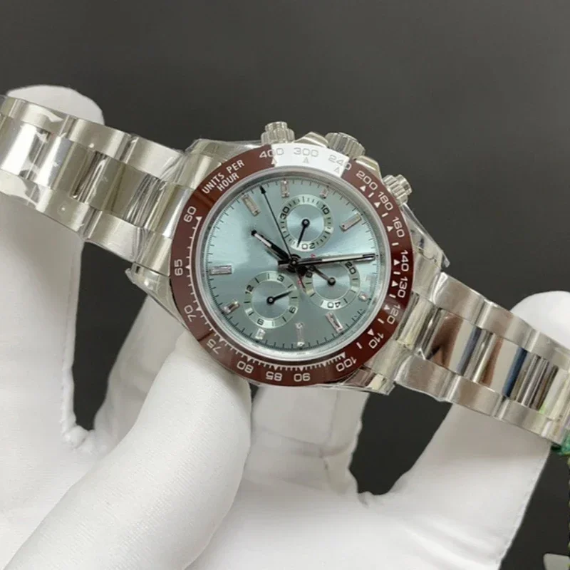 2023 neue Sport Chronograph Top Marke Luxus Edelstahl Mechanische Uhr Für Männer Automatische Datum Saphirglas