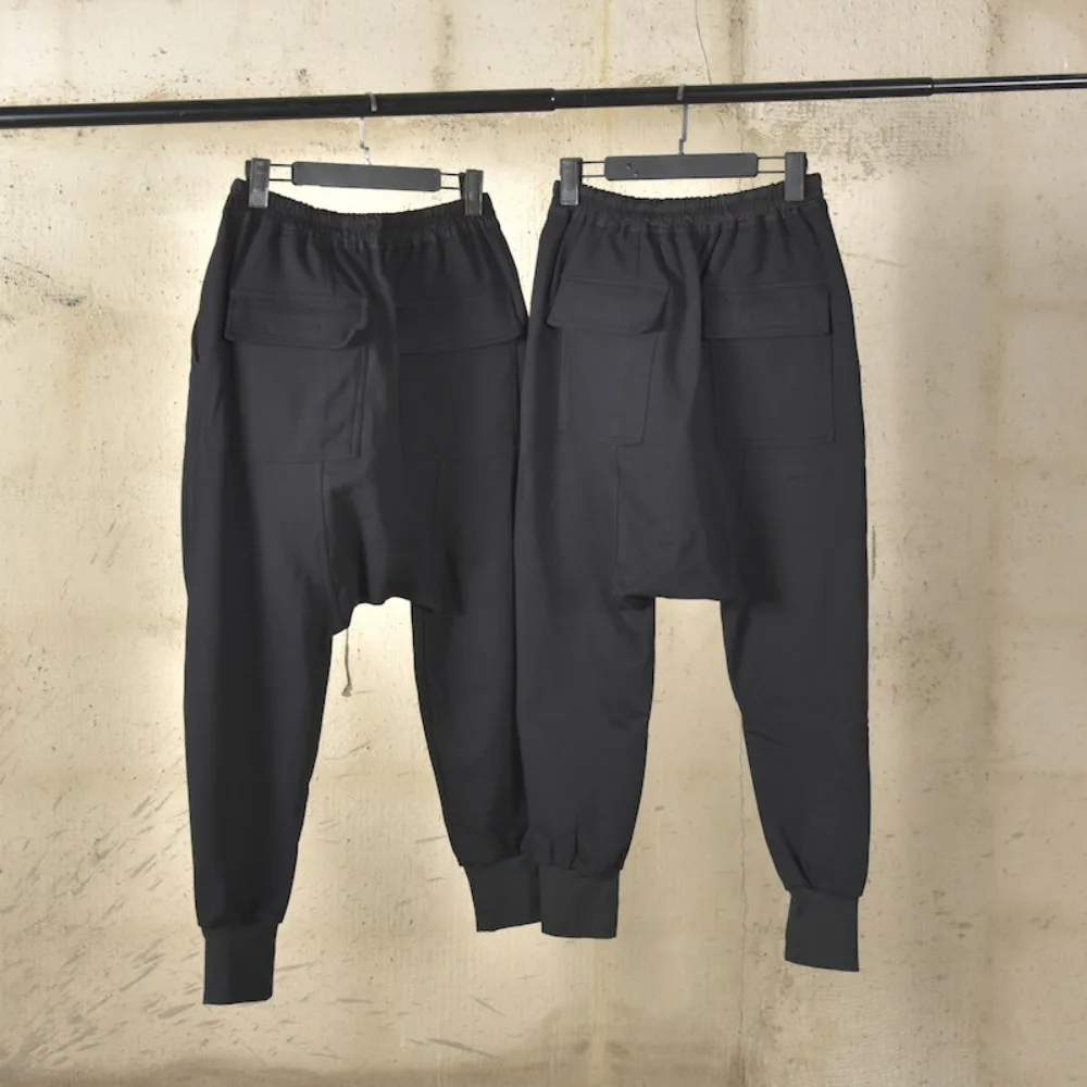 High Street Dark RO Pants Men's New Style Leg Binding Pants Men's Slim Fit Ins Small Foot Casual Pants Autumn and Winter