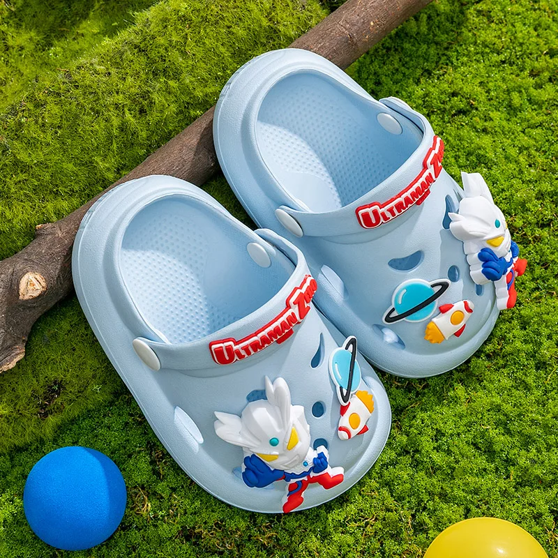 Ultraman  Children\'s Slippers Cartoon Boys\' Summer Home Shoes Boys Sandals Waterproof Anti-slip Kids Garden Shoes Ultraman Tiga