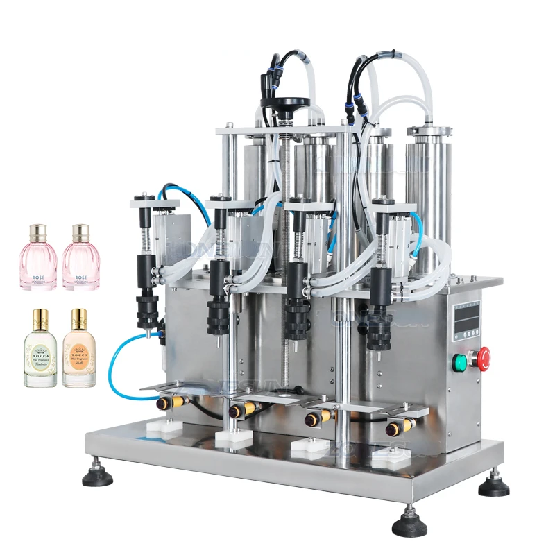 

ZS-YTZL500 Desktop 4 Nozzles Small Dropper Mosquito Beverage Perfume Liquid Vacuum Filling Machine