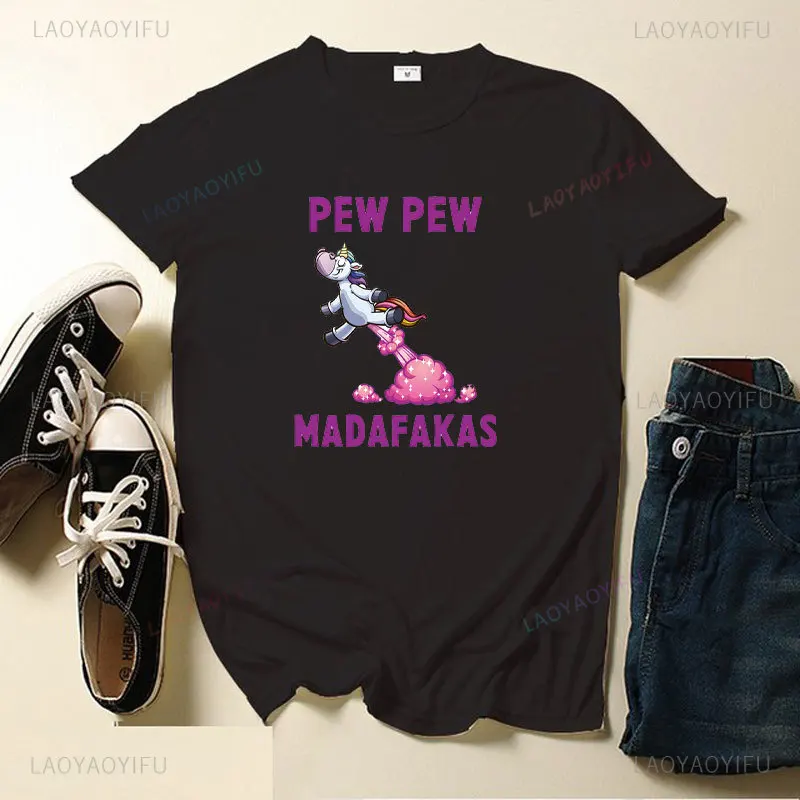 Pew Madafakas Woman Tshirt Cute Black Cats Graphic Shirt Mens Fashion Brand LooseT-Shirt for Men Casual Tops Short Sleeve Summer