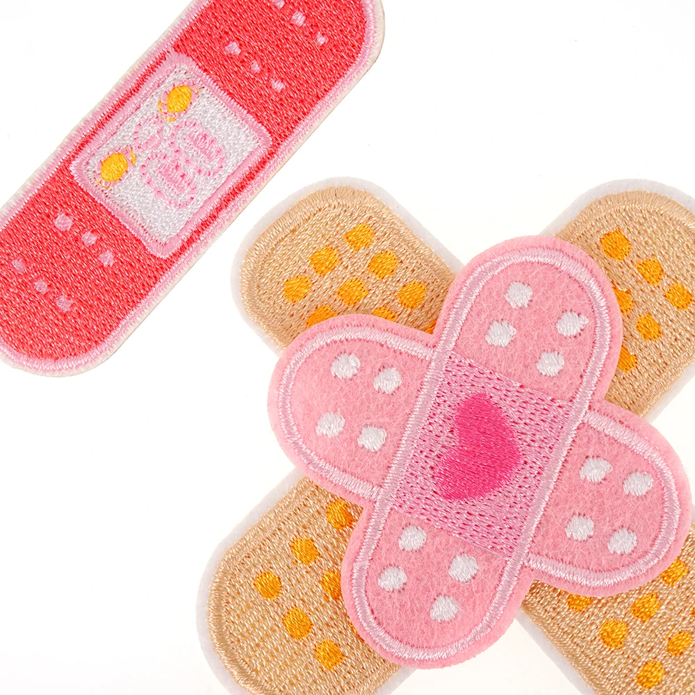 1 Piece ​Cross Bandage Embroidered Patch Wound Plaster Applique Self Adhesive Stick-On Iron-On for Garment Backpack Jeans view 6