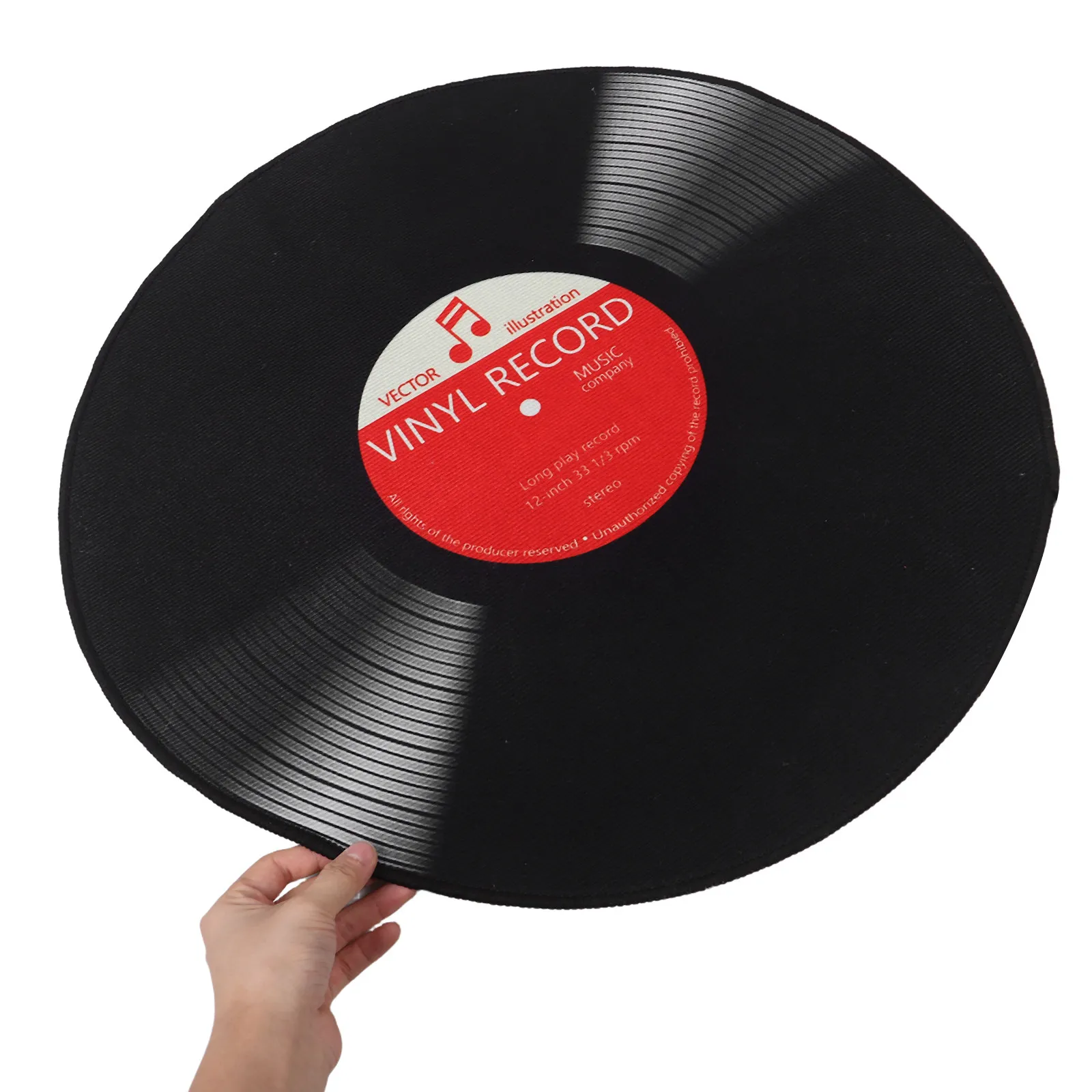

Круглый коврик из виниловых пластинок 24 дюйма в винтажном стиле, музыкальный декор, противоскользящий, легко чистится, звукопоглощающий, для кабинета