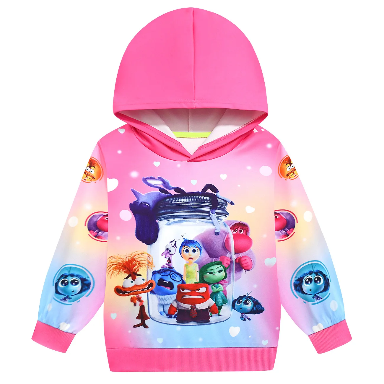 Camisola de manga comprida infantil, Hoodies infantis, meninos, meninas Inside Out 2, suéter primavera, roupas de outono, fantasia de festa de Natal