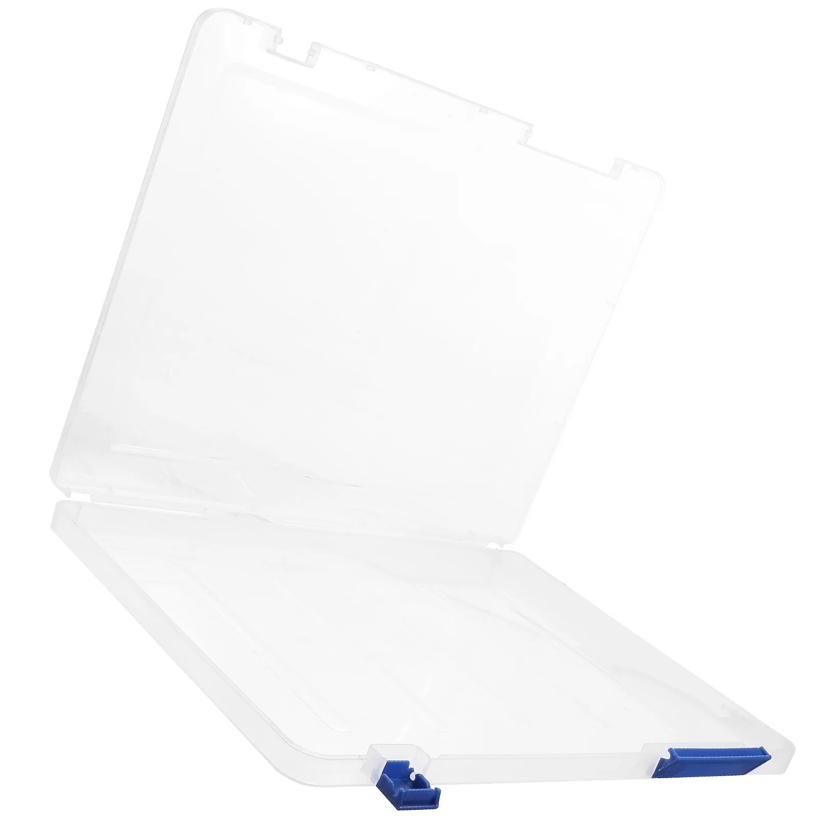 Compact A4 File Box Clear Plastic Document Organizer Portable File Storage Case for Photos Certificates Scrapbook Paper Storage