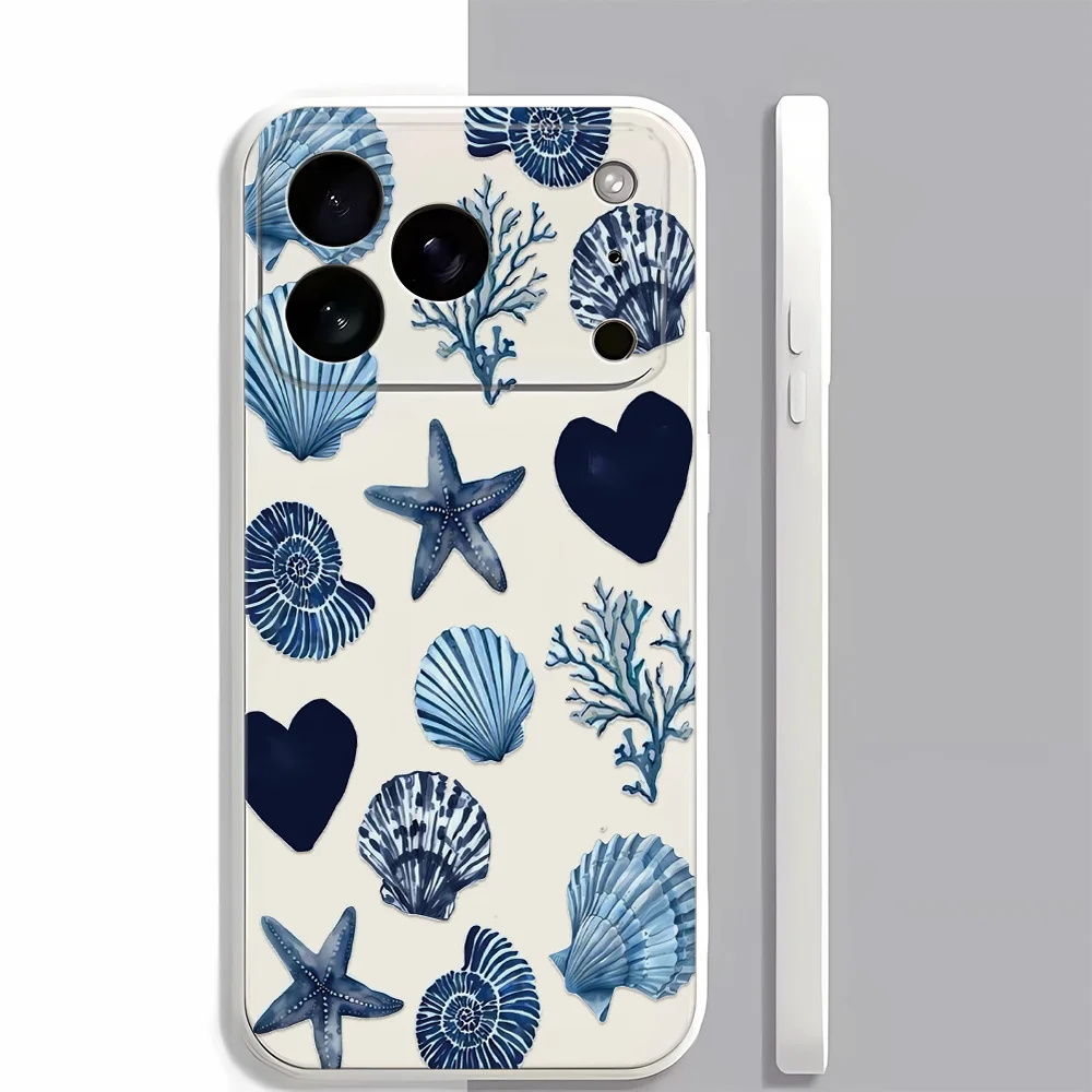 

Marine life Shell Phone Case for iPhone17Pro Max/17Pro/17/16/15/14/13/12/11/Pro/Plus Fashion Friend Gift Aesthetic Phone Case