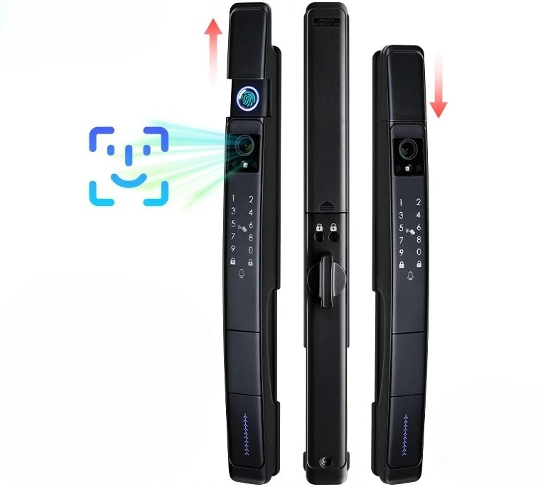 3D Face recognition lock Tuya wifi fechadura eletronico digital Waterpoof Visual intercom keyless unlock Sliding Smart Door Lock