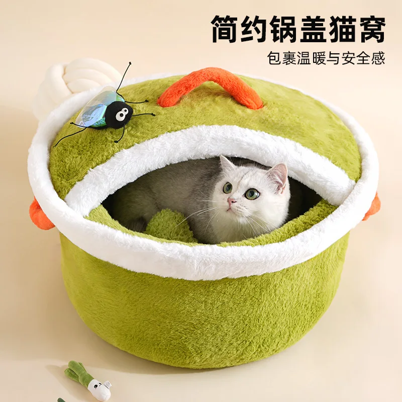 

Cat litter Four-season universal cat house Semi-enclosed pet litter safety escape house Large winter warm kennel