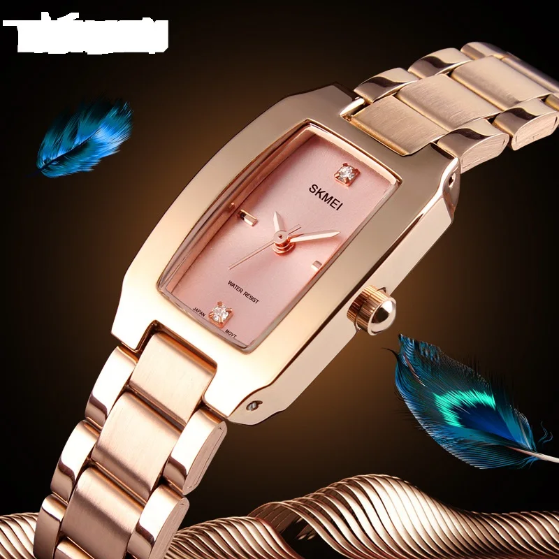 Montre-bracelet à quartz en acier inoxydable pour femme, montres élégantes pour femme, petit bracelet exquis, mode de luxe, degré d'eau