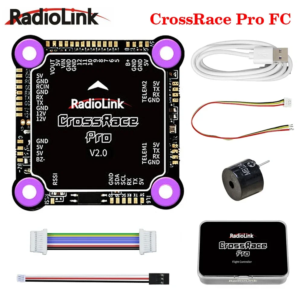 VoltSRadiolink CrossRace Pro Flight Controller APM Betaflight 12CH Output, 5V 12V Dual BEC, OSD Integrate For 2-8 Axis RC FPV Dr
