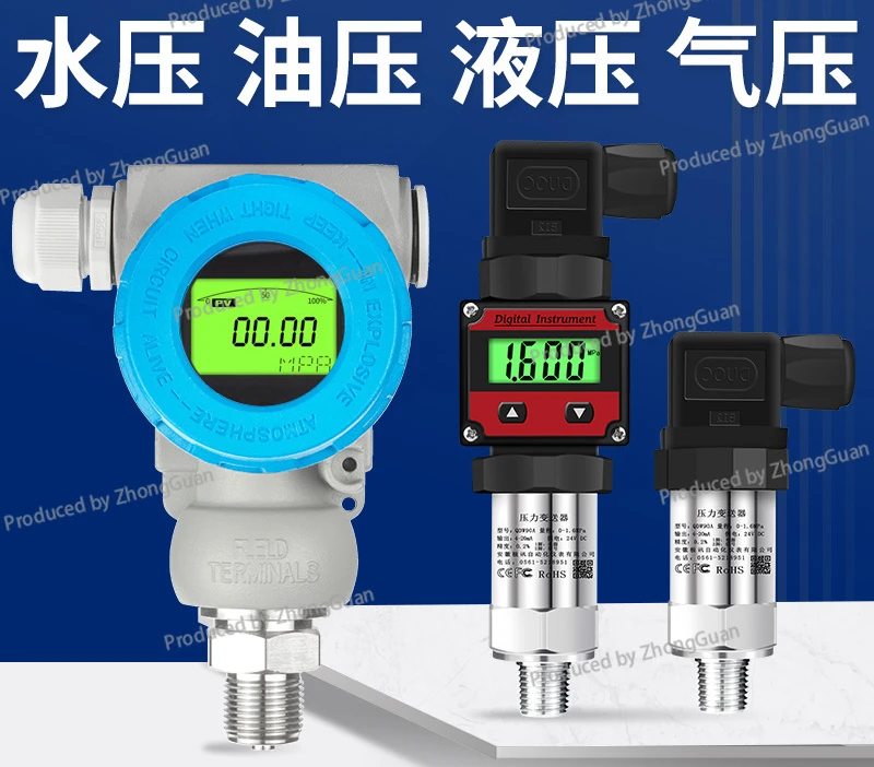 2088 Pressure Transmitter High Precision with Digital Display 4-20mA Output RS485 Communication Explosion-proof, Pressure Sensor