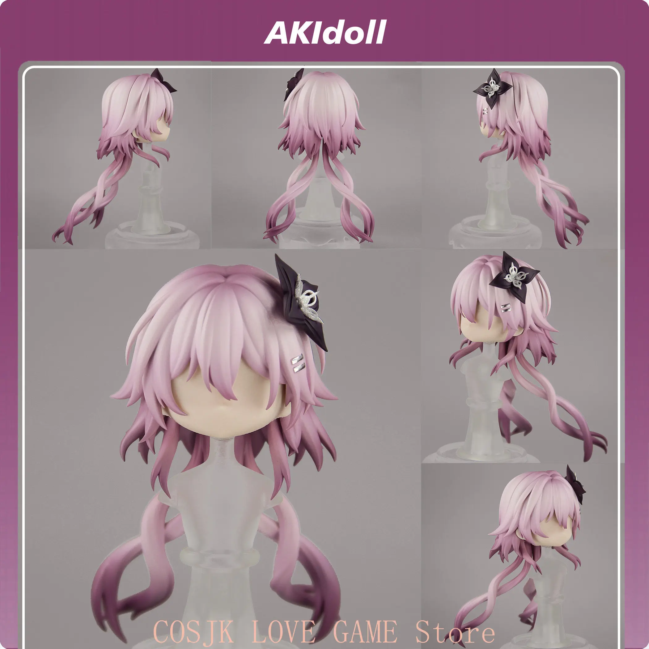 

Honkai：Star Rail March 7th Handmade ob11 ob22 GSC Hair Detachable Hair Shell Wig Faceplates BJD Doll Accessories Game Anime Gift