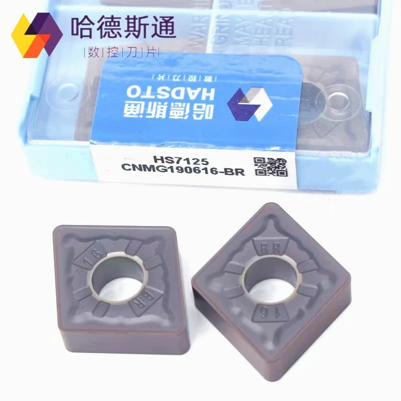 

Hadsto 100% Original Cnmg190616-Br Hs7125 Hs7120 Carbide Inserts Cnc Turning Tools Lathe Cutter Cutting for Stainless Steel