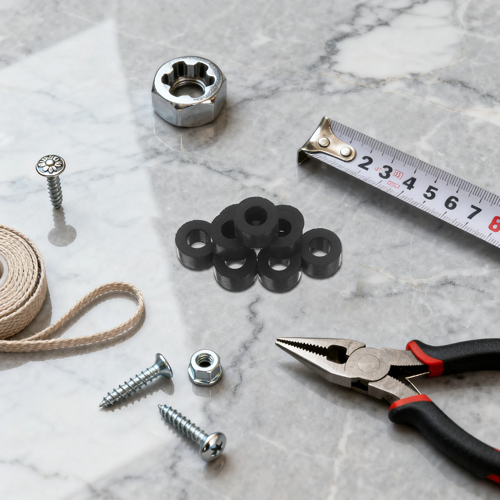 

100pcs Rubber O Ring Washer 12Mm Od 6Mm Id 7Mm Thick Black Anti Vibration Mount For Machinery Shock Absorber Isolator Pad