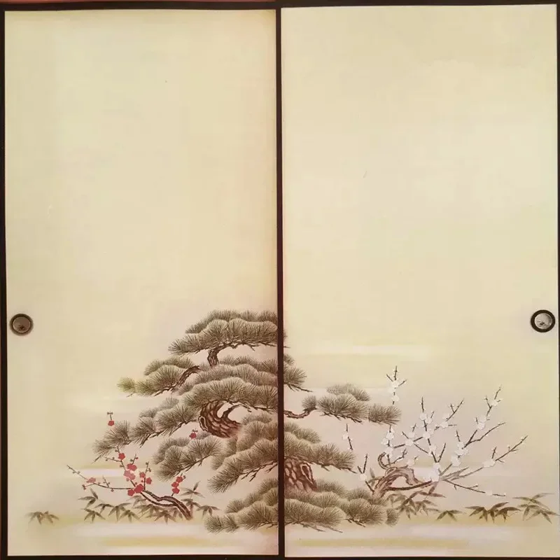 

Japanese Fusuma Paper 2 Sheets/Pair Washitsu Woodblock Decor Decorative Door Wall Paper Sliding Door Bedroom, Living Room