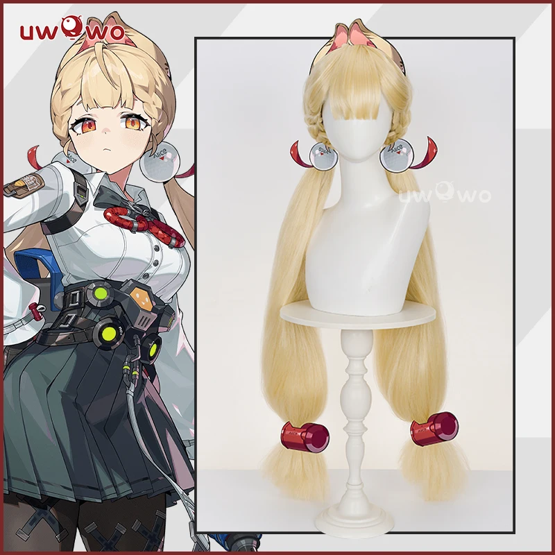 

UWOWO Alice Wig Game Zenless Zone Zero ZZZ Alice Cosplay Wig Alice Thymefield Wig Gold Hair Long Hair Halloween Wig