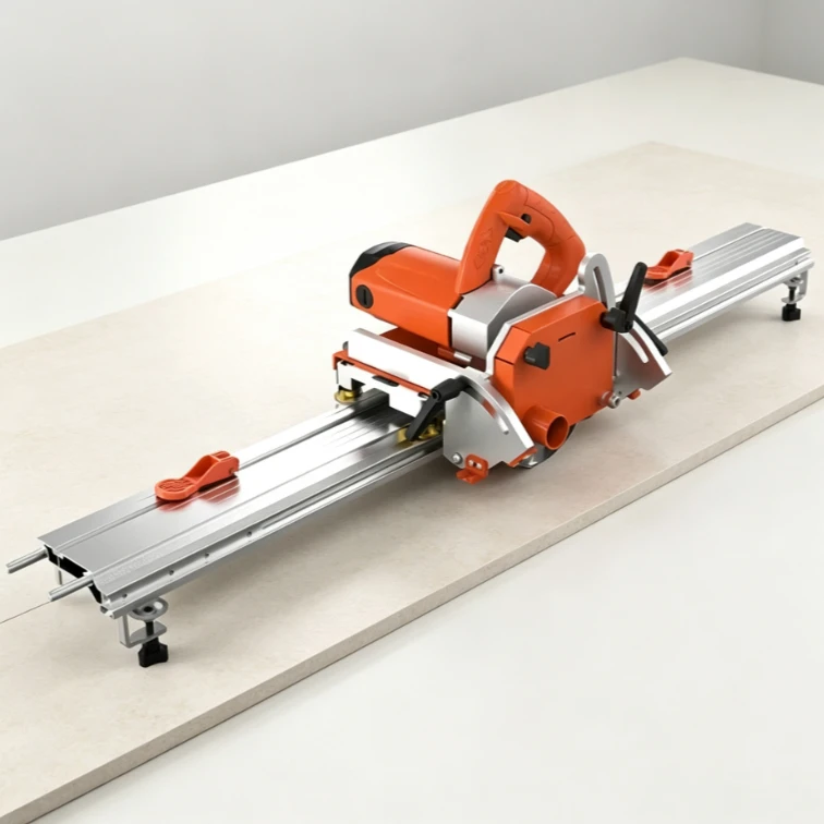 FY Multifunctional Electric Track Tile Cutter 55 Degree Miter Straight Cut For Ceramic Porcelain Stone