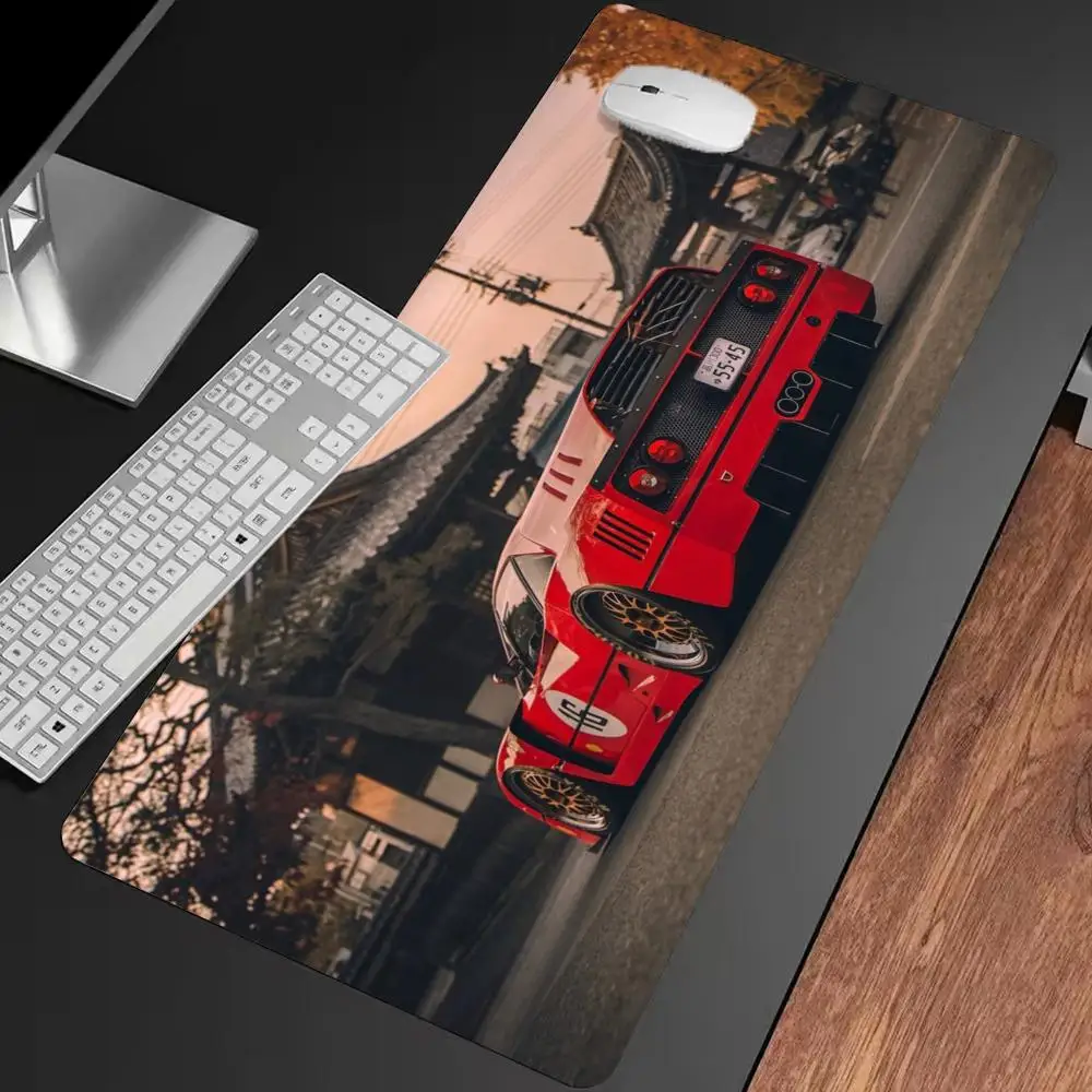 

Red Supercar & Temple Mouse Pad Multi-Size non-slip Gaming mouse pad Gamer E-Sports Mat Game Mechanical Keyboard XXL Desk Mat