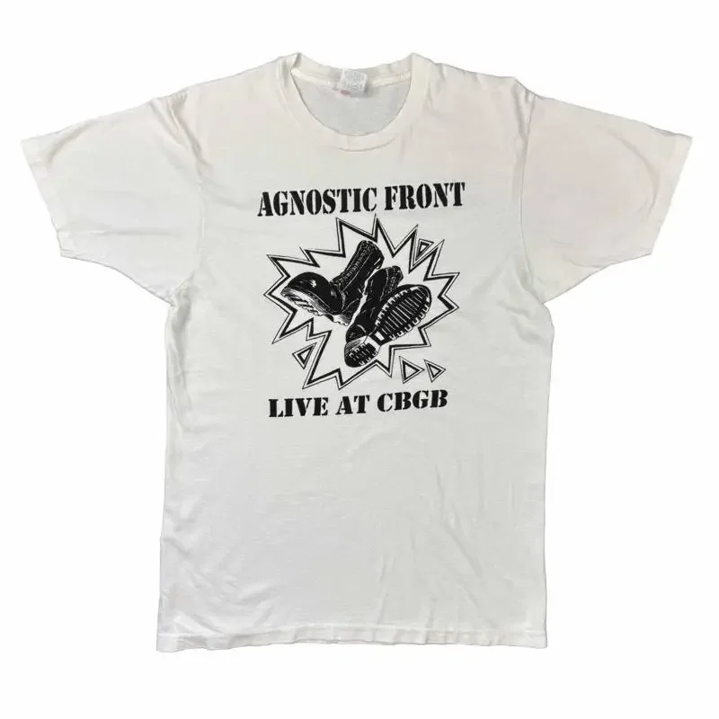 Vintage 90s Agonistic Front Live At CBGB Punk Hardcore NYHC Judge T Shirt Large
