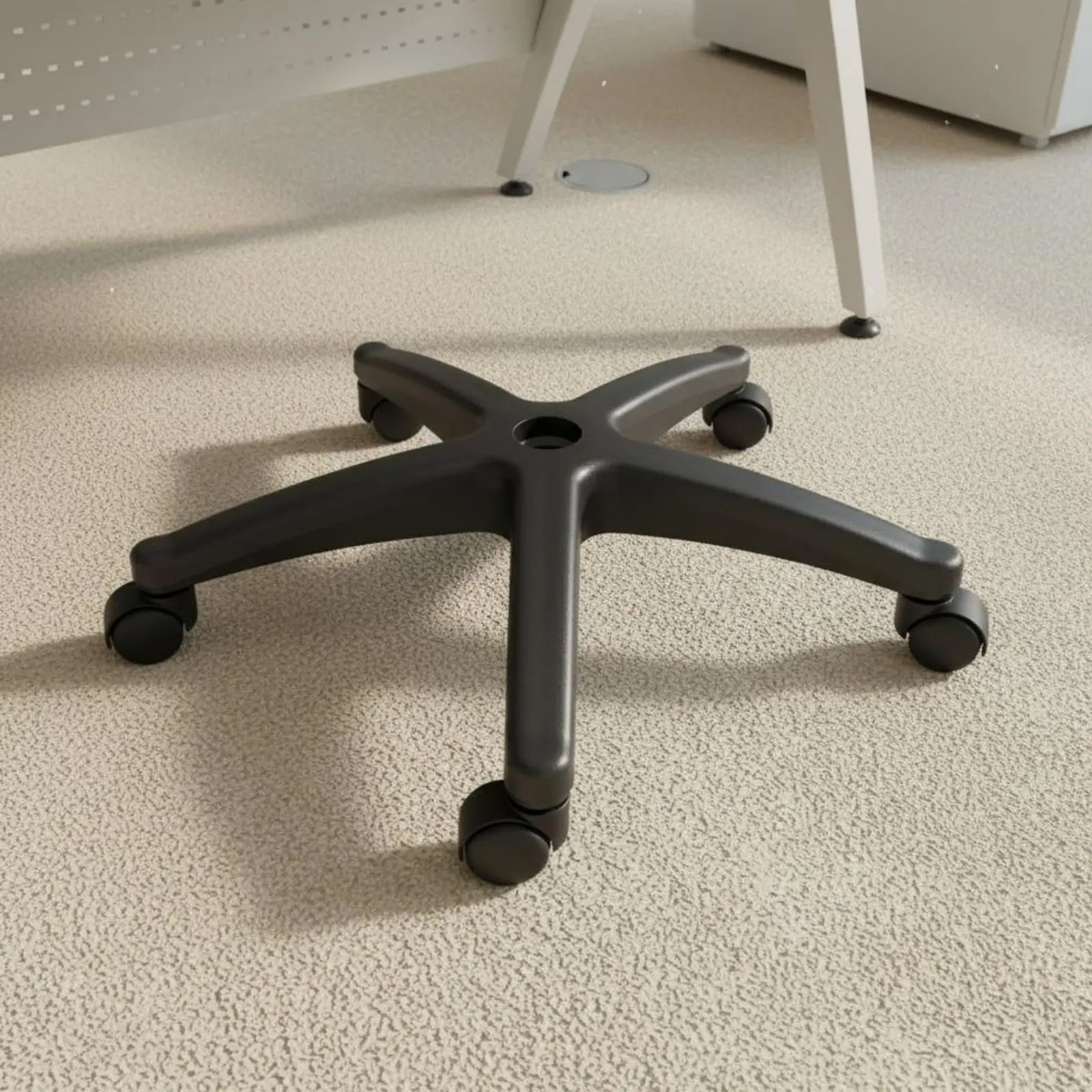 

5-Point Chair Base Thickened Design Office Chair Replacement Base Easy Installation Height Adjustable