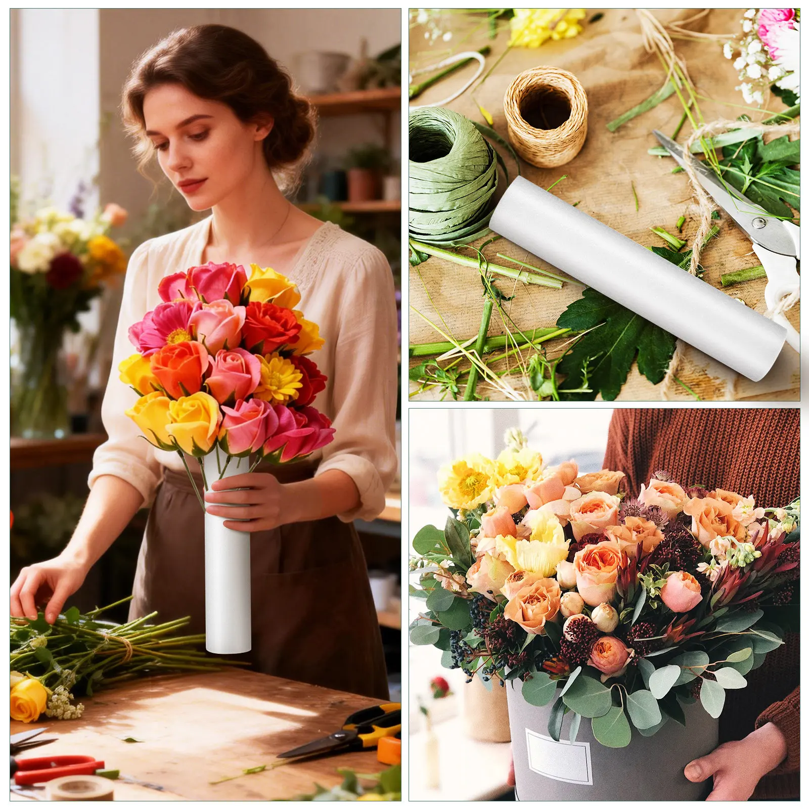 

10Pcs Floral Sticks Foam Rods 30Cm White Polystyrene Cylinders Foam Tubes for Flower Arrangements DIY Supplies