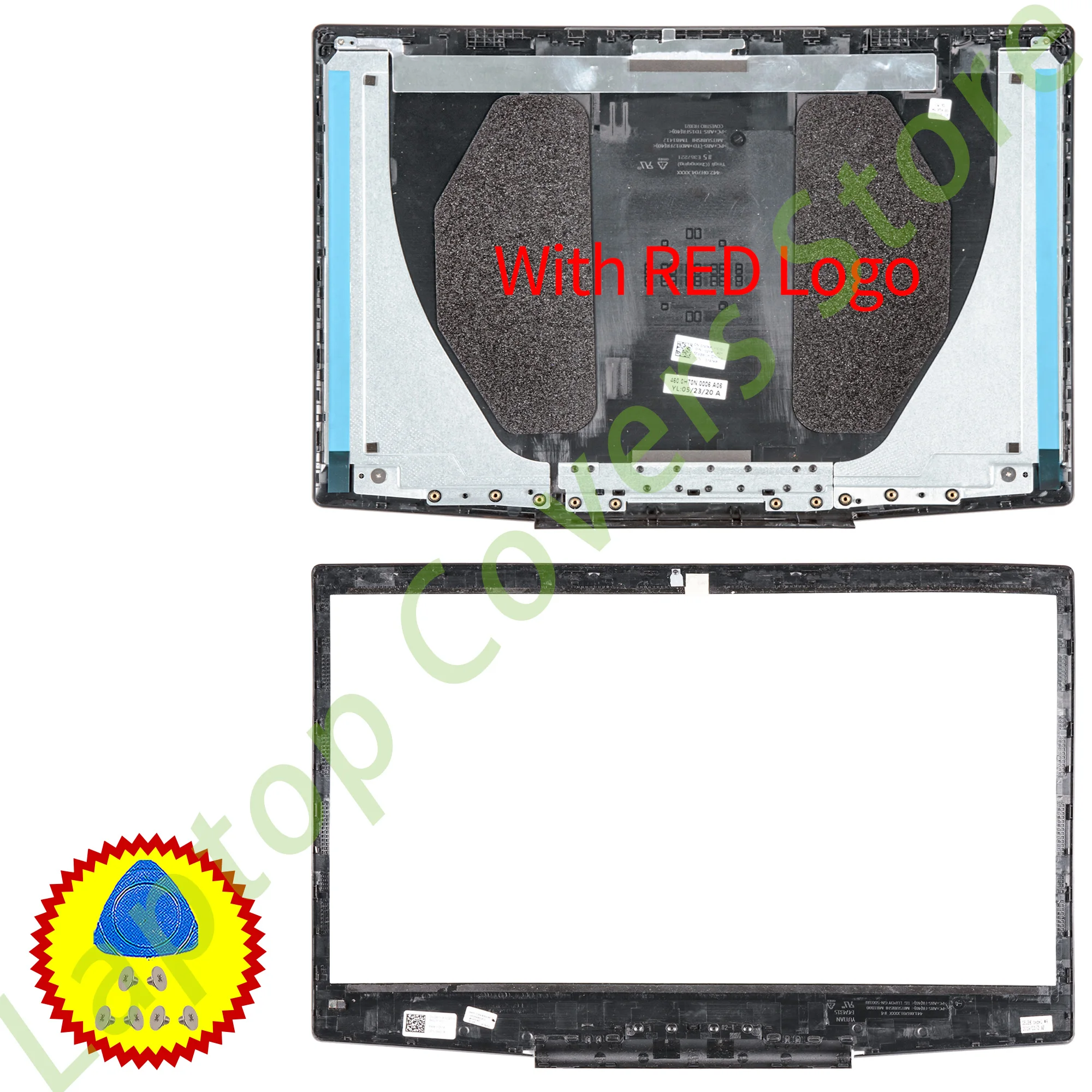 Abdeckungen für g3 3590 3500 p89f neue lcd hintere Abdeckung vordere Lünette Scharniere Schrauben schwarz mit rotem Logo ersetzen schnellen Versand