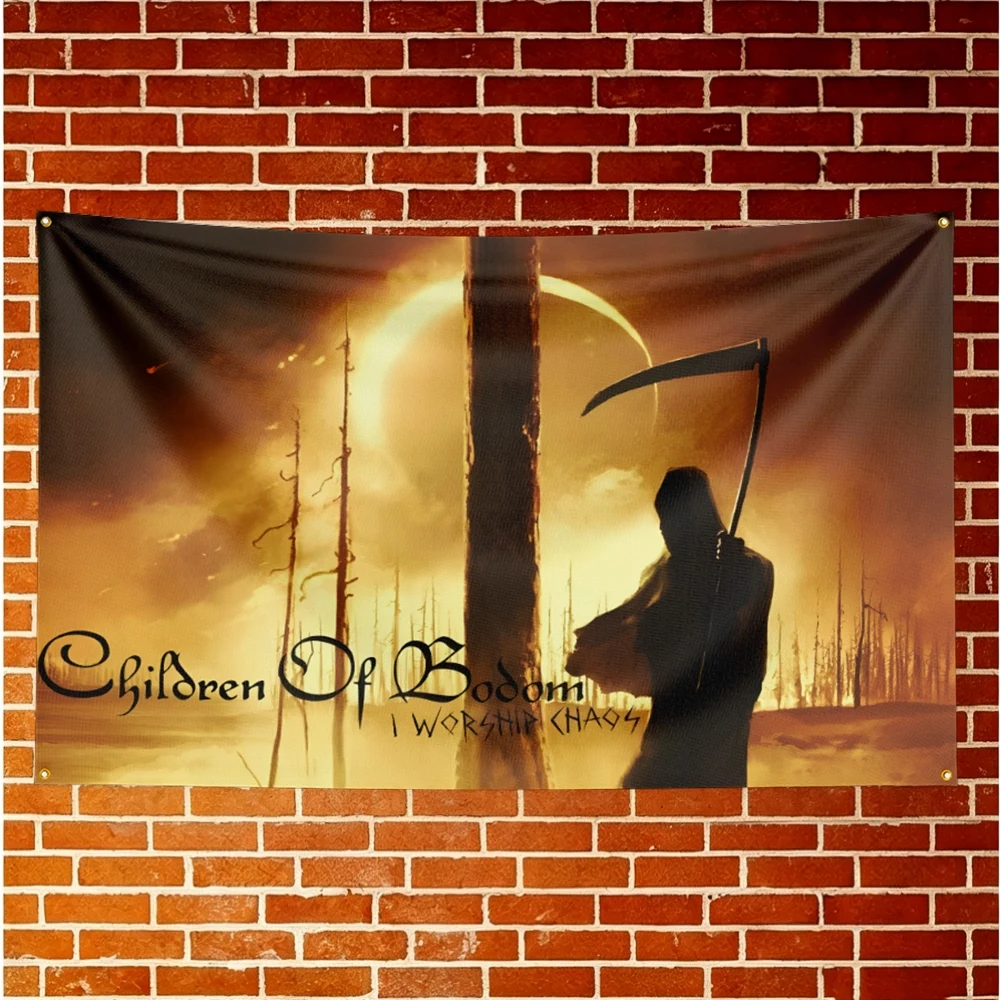 Children of Bodom Flag Banner For Fan Cave Watch Party Tailgate Gathering Indoor Outdoor Backyard Home Festival Ornament Supply