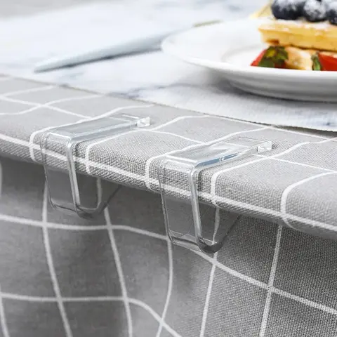 8pcs/16pcs, Tablecloth Fixture, Clear Plastic Tablecloth Clips - Transparent Table Cloth Hold Down Clips For Indoor And Outdoor