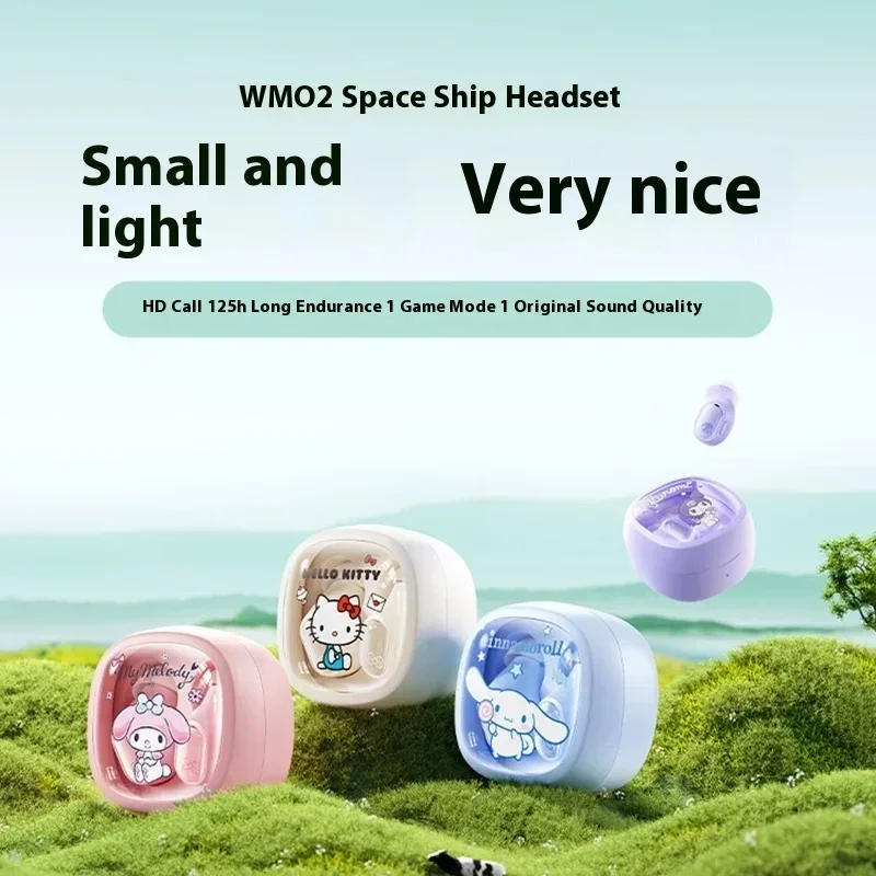 Wm02 True Wireless Bluetooth Earphones Sanrio Hellokitty Cinnamoroll Comfortable To Wear Music Call Birthday Gift Mini Headset