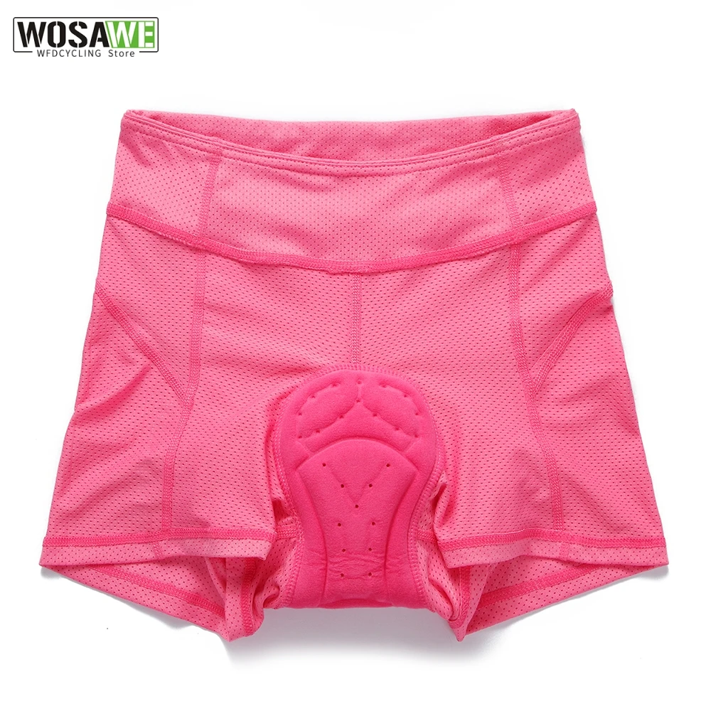 WOSAWE Women Cycling Shorts Bicycle Underpants 3D Gel Padded MTB Bike Short Pants for Gilrs Ladies High Waistline Sports Shorts