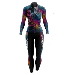 In magazzino tuta da ciclismo vazzo Conjunto lungo femminile scimmia ciclista slip set tuta per le donne abbigliamento estivo bici Fitness