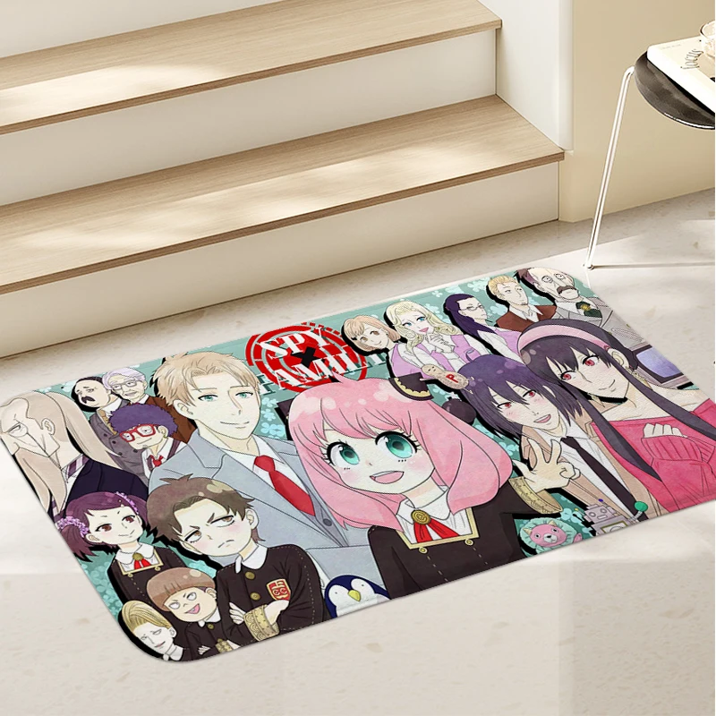 Anime Rug S-Spy Family Carpet for Bedroom Washable Non-slip Kitchen Bathroom Mat Soft Doormat Entrance Door Home Decorations