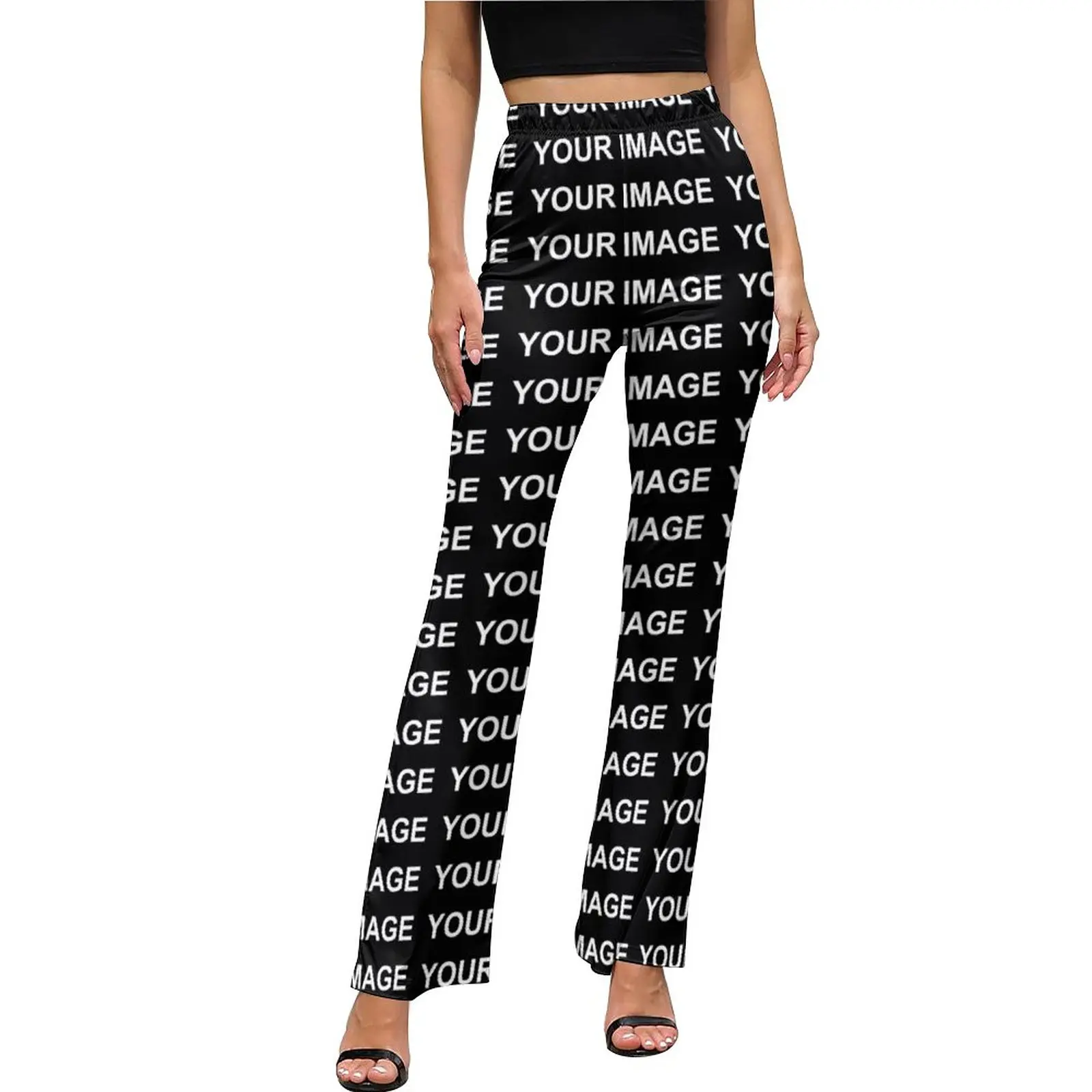

Your Image Customized Casual Pants Custom Made Design Home Graphic Flare Trousers High Waist Slim Fit Stretch Street Wear Pants