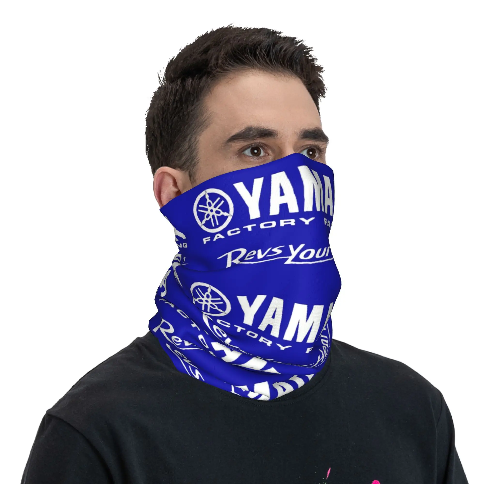 Custom Y-Yamahas Revs Your Heart Bandana Neck Gaiter for Ski Running Women Men Wrap Scarf Balaclava Warmer
