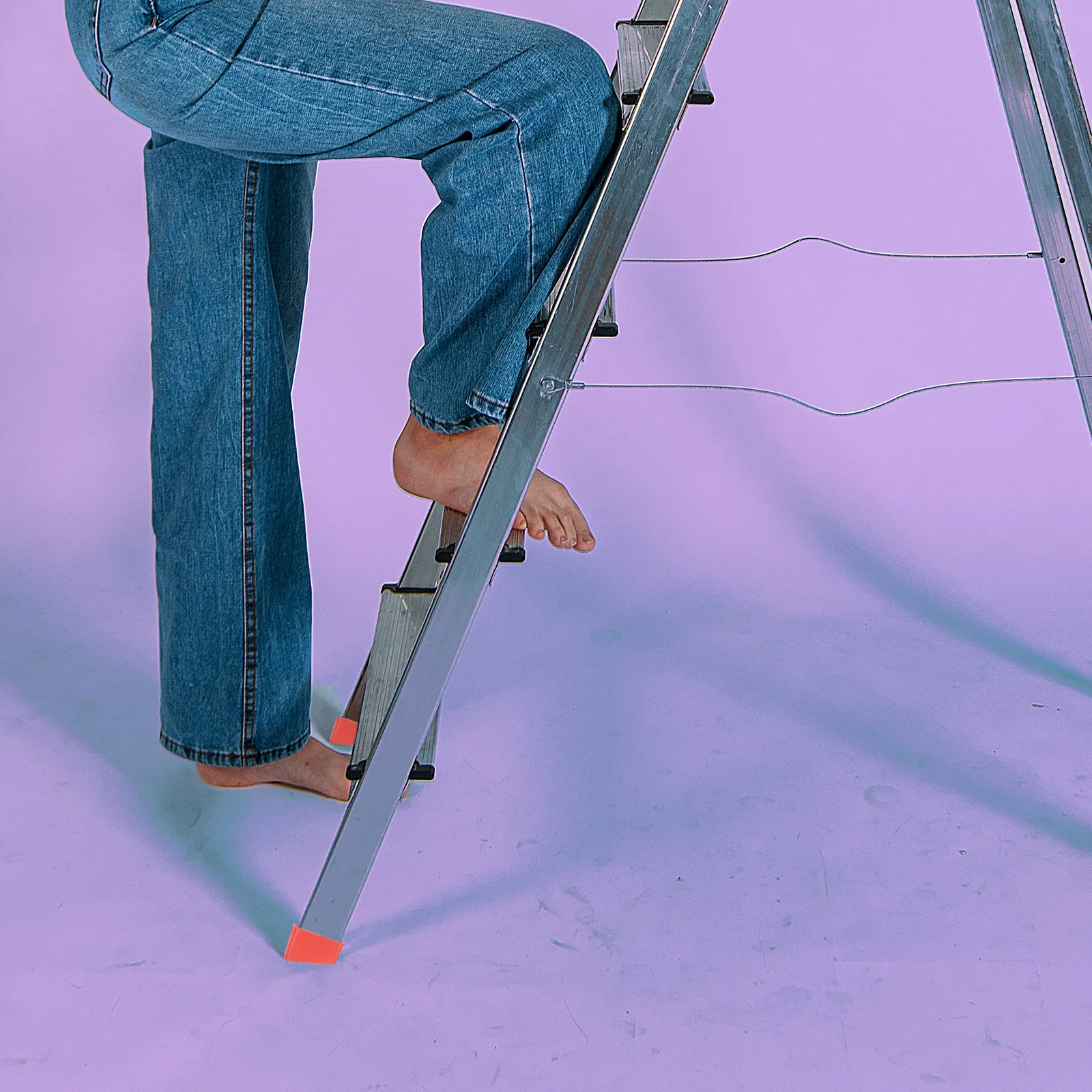 

4pcs Non-slip Ladder Feet Pads Protective Covers Rubber Caps for Furniture Stairs Safety Home Outdoor Foldable Stable