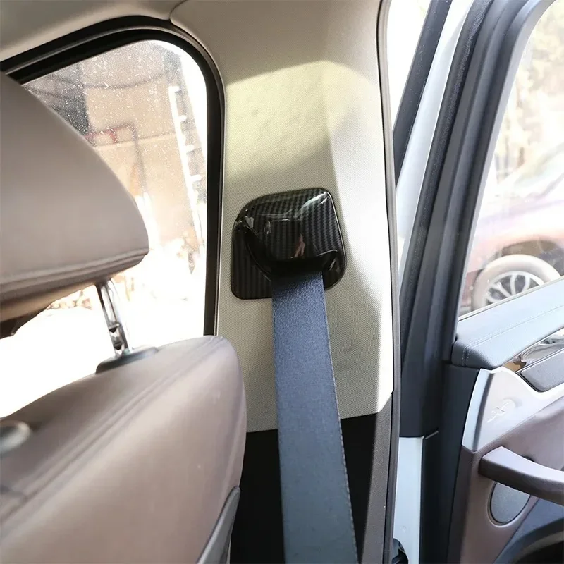 Naklejki Ozdobne Ramki Osłony Podstawy Pasa Bezpieczeństwa Samochodowego w Stylu Karbonu ABS do BMW X3 G01 X4 G02 2018-2022