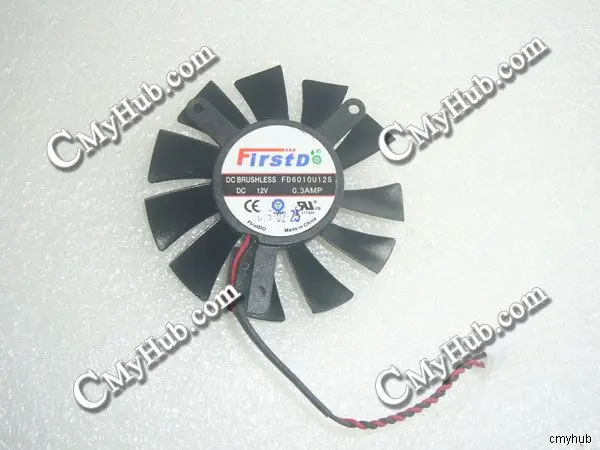 For Firstd FD6010U12S FD6010U12D 6010 60x60x10mm 60mm 6CM 2Pin Gracphics Card Cooling Fan FD6010U12S FD6010U12D