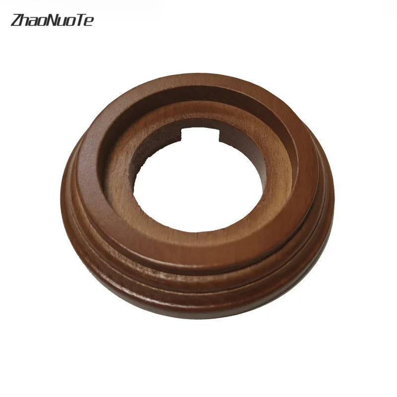 Retro Switch Socket Wooden Base 1-3 Gang for Ceramics EU Socket Switch Hole Diameter 68 mm