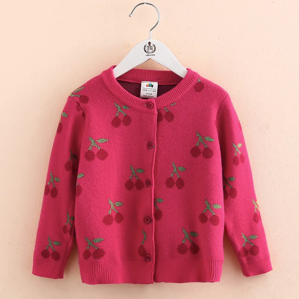 2024 Autumn Winter Fashion 2 3 4 5 6 8 10 12 Years Children Clothing Kids Thicken Knitted Jacket Cardigan Sweater For Baby Girl