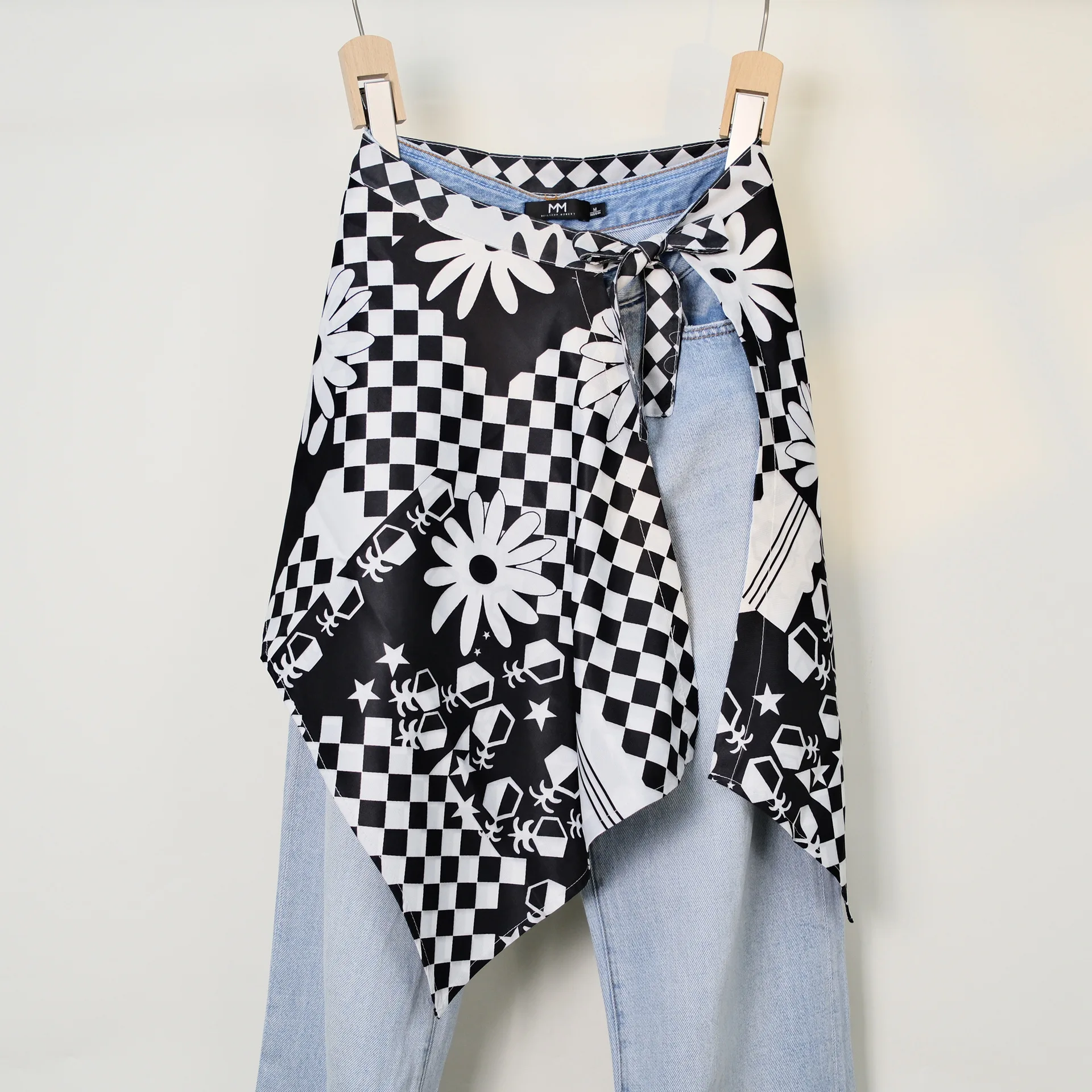 

Korean ins irregular double-sided lace up fart curtain women's spring and summer new fashion versatile layered skirt P1