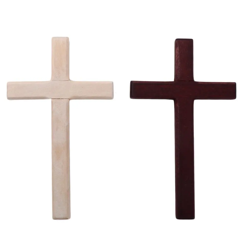 Christian Wooden Cross 12cm Hanging Wall Large Long Crucifix Two Color