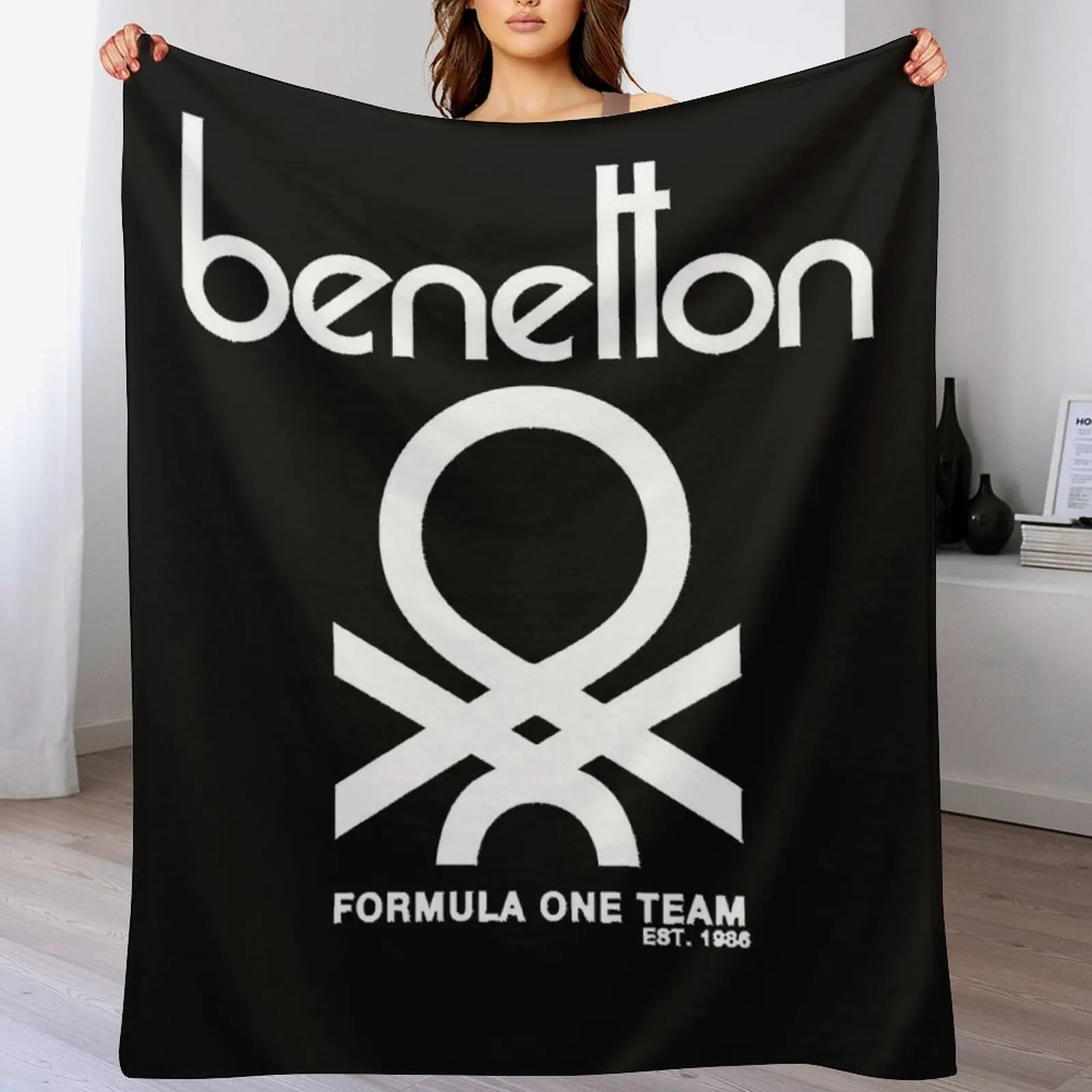 Benetton Formula Team 80s Throw Blanket Sleeping Bag halloween Blankets