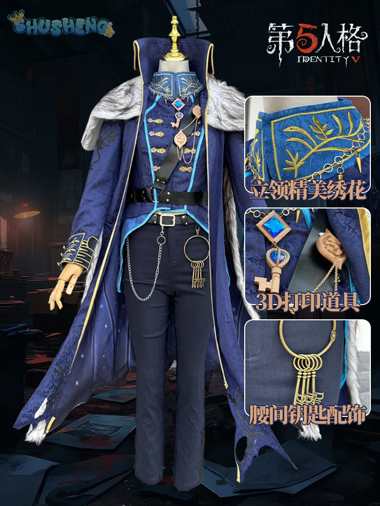 Identity V Hermit Alva Lorenz Warden Game Suit, uniforme guapo, disfraz de Cosplay, traje de juego de rol para fiesta de Halloween, hombres y mujeres