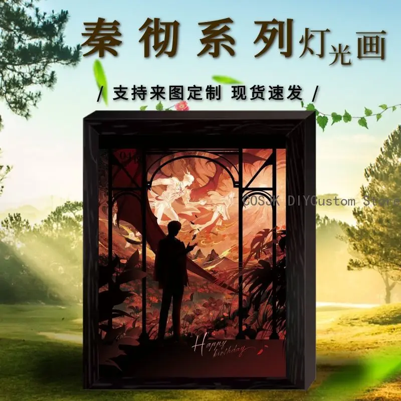Game Love and Deepspace Sylus Cosplay 2025 birthday Lighting Painting Decorative Anime Ornament Figure Toy Birthday Gifts