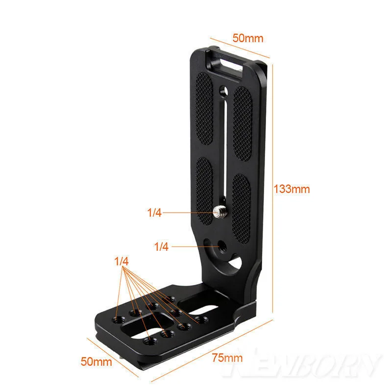 Universal Camera L Bracket Quick Release L Plate 1/4 Inch Screw Swiss Vertical Video Compatible For Nikon Canon Sony Fuji