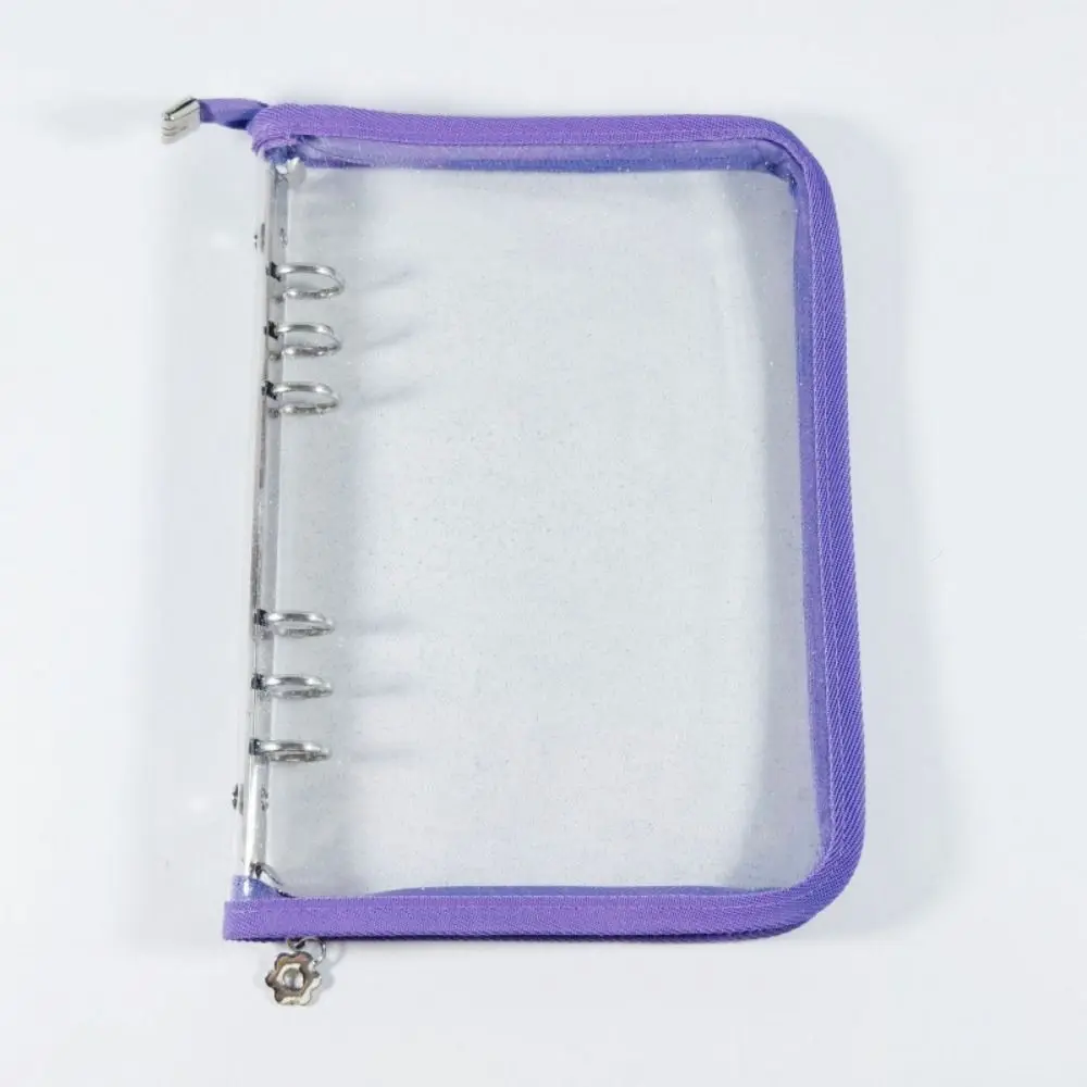 Cubierta de carpeta de hojas sueltas reutilizable, multibolsillos, transparente con purpurina, recarga de álbum de fotos, impermeable, bolsa organizadora para sesión fotográfica DIY