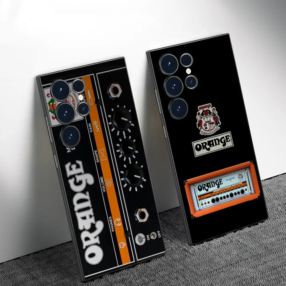 

Orange Guitar Amp Phone Case For Samsung Galaxy S25 S24 S22 S23 Ultra S21 S20 Plus Frosted Full Soft Case