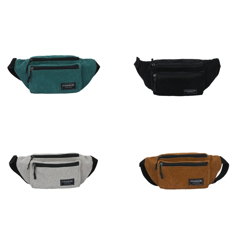 حقيبة خصر قصيرة من Fanny Pack مزودة بسحاب وحقائب صدر وحقيبة هاتف أنيقة للسفر للفتيات والنساء والسيدات