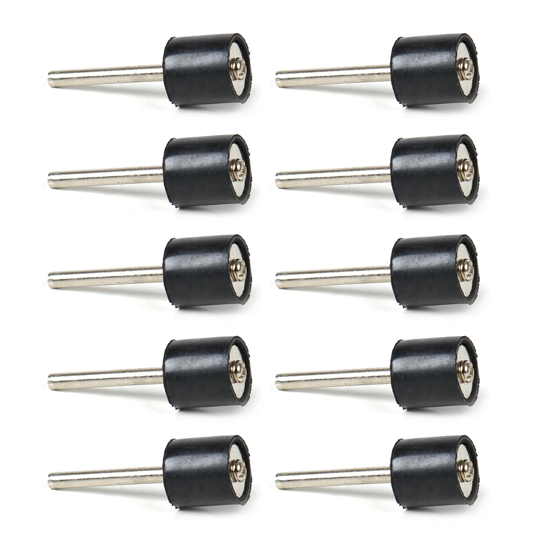 

LETAOSK New 10 pcs 1/2" Drum Rubber Mandrels 3mm Shank for Sanding Sleeve for Rotary Tool