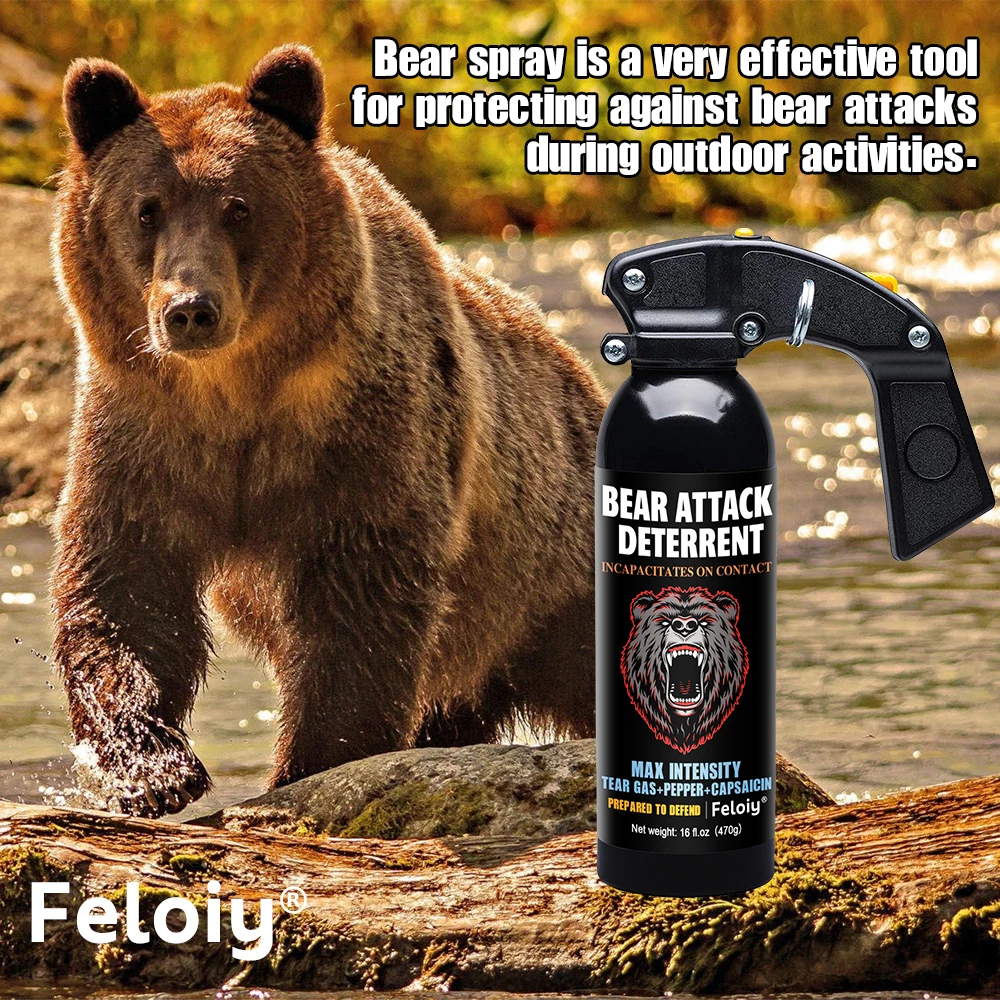 Bear Spray, Pepper Defense - 470ML, Maximum Strength Pepper Spray for Hiking, Camping, Outdoors, Self Defense